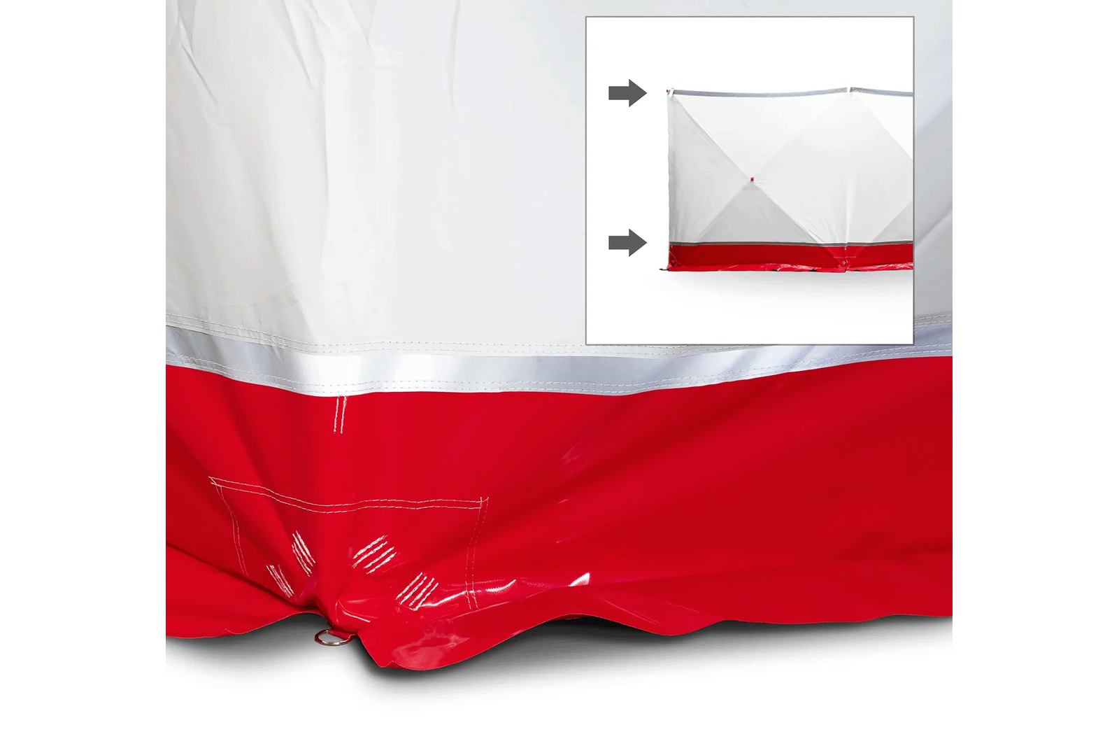 Sichtschutzwand rot-weiss – Bild 3