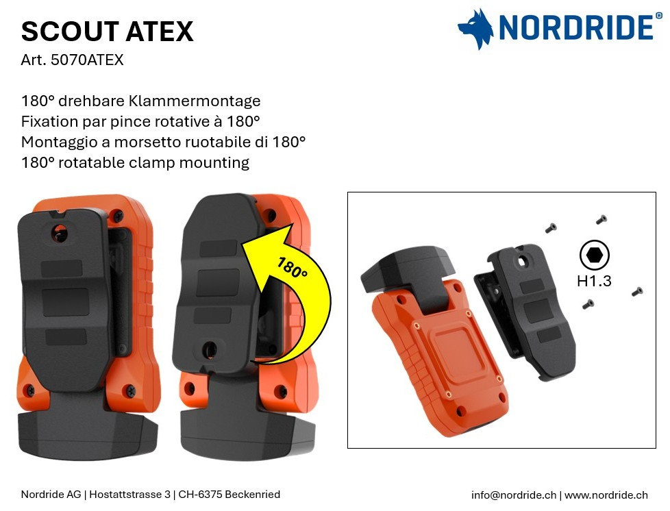 NORDRIDE LED Clipleuchte SCOUT ATEX – Bild 5